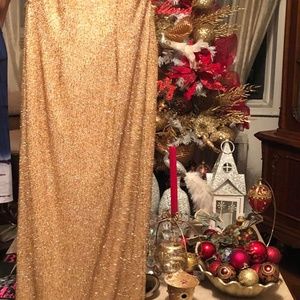 Gorgeous Gown/Golden Sequin Ball Gown/ Prom Dress